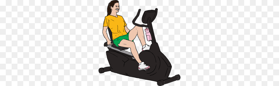 Woman On Exercise Bike Clip Art, Adult, Person, Female, Working Out Free Transparent Png