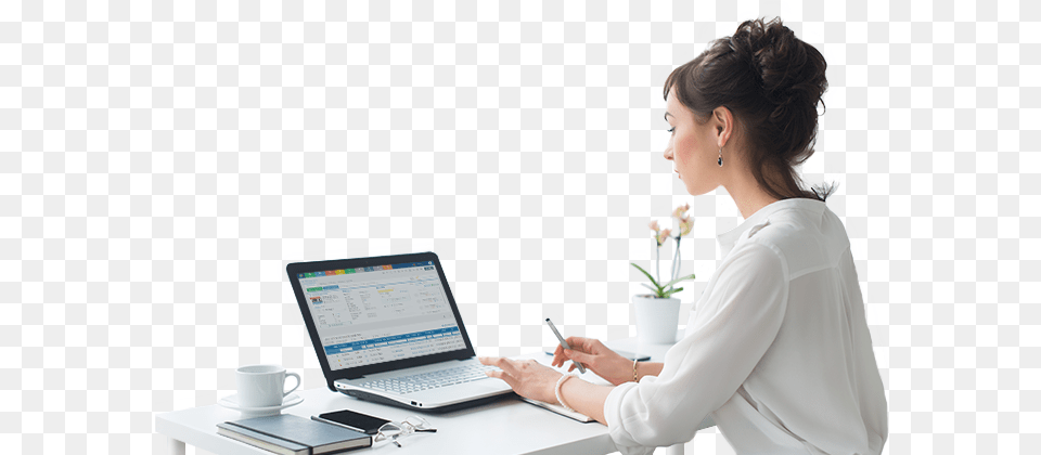 Woman On Laptop, Adult, Person, Pc, Female Png Image