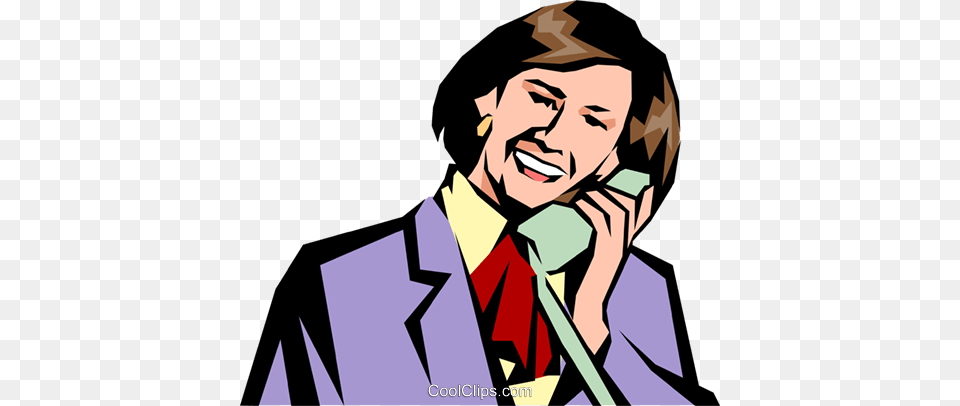 Woman On Phone Royalty Vector Clip Art Illustration, Adult, Person, Man, Male Free Transparent Png