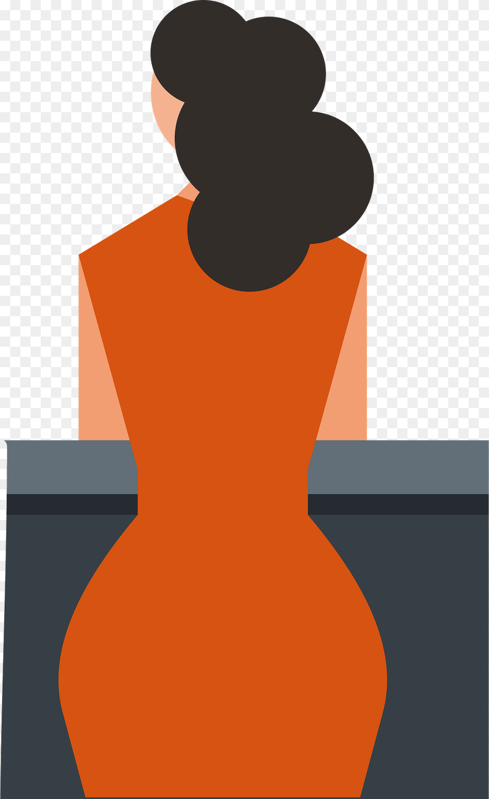 Woman On The Roof Clipart, Back, Body Part, Person, Face Png Image