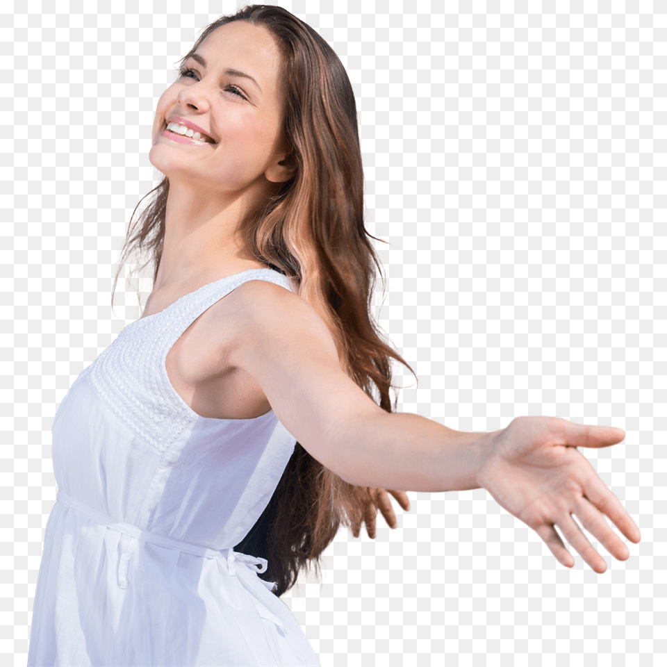 Woman Open Arms, Adult, Person, Hand, Formal Wear Free Png
