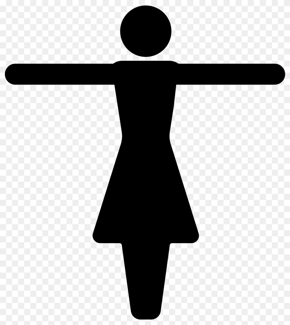 Woman Outstretched Arms Pictogram, Cross, Symbol, Sign Png