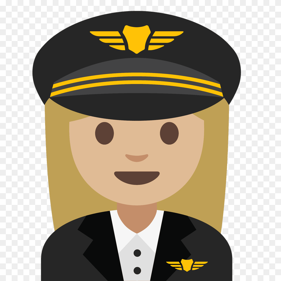 Woman Pilot Emoji Clipart, Person, Officer, Captain, Man Png