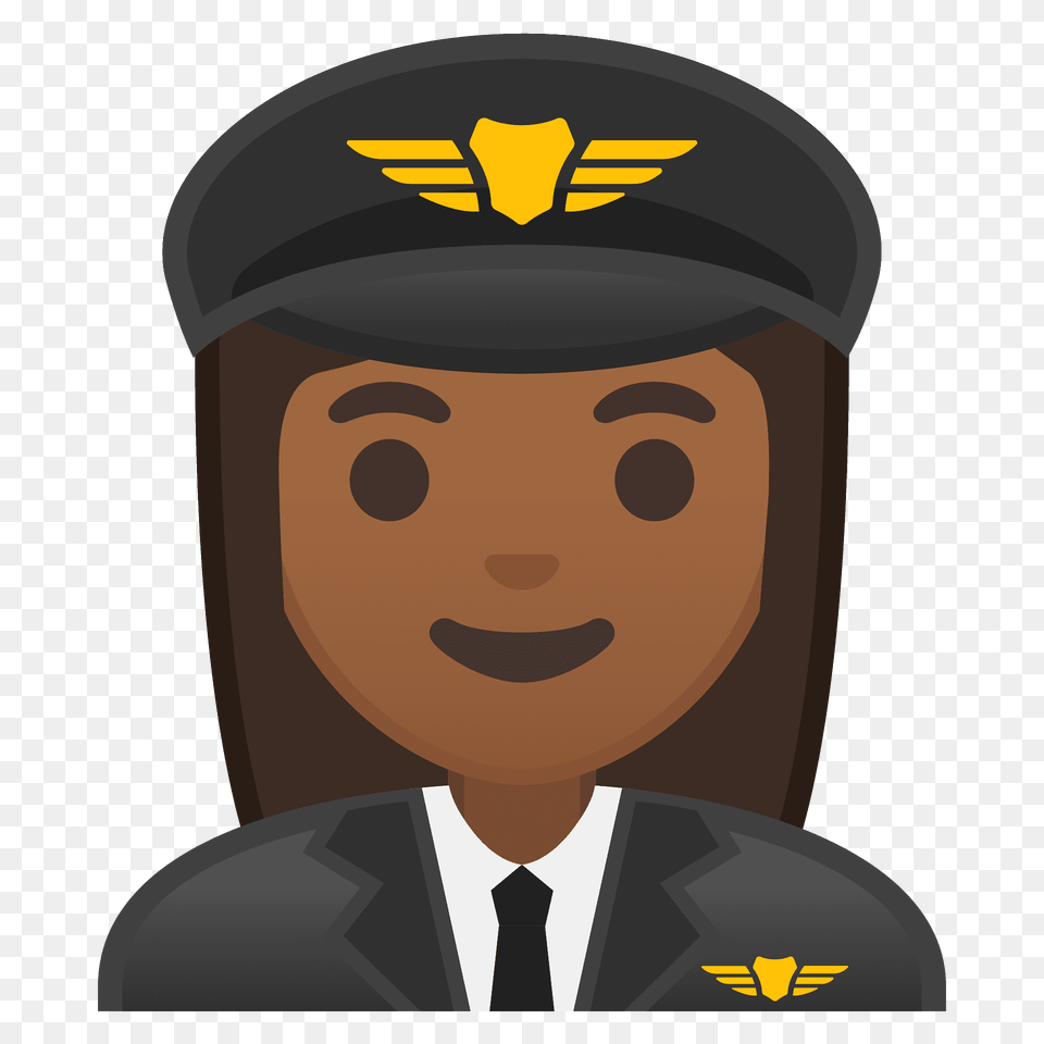 Woman Pilot Emoji Clipart, Captain, Person, Officer, Portrait Free Transparent Png
