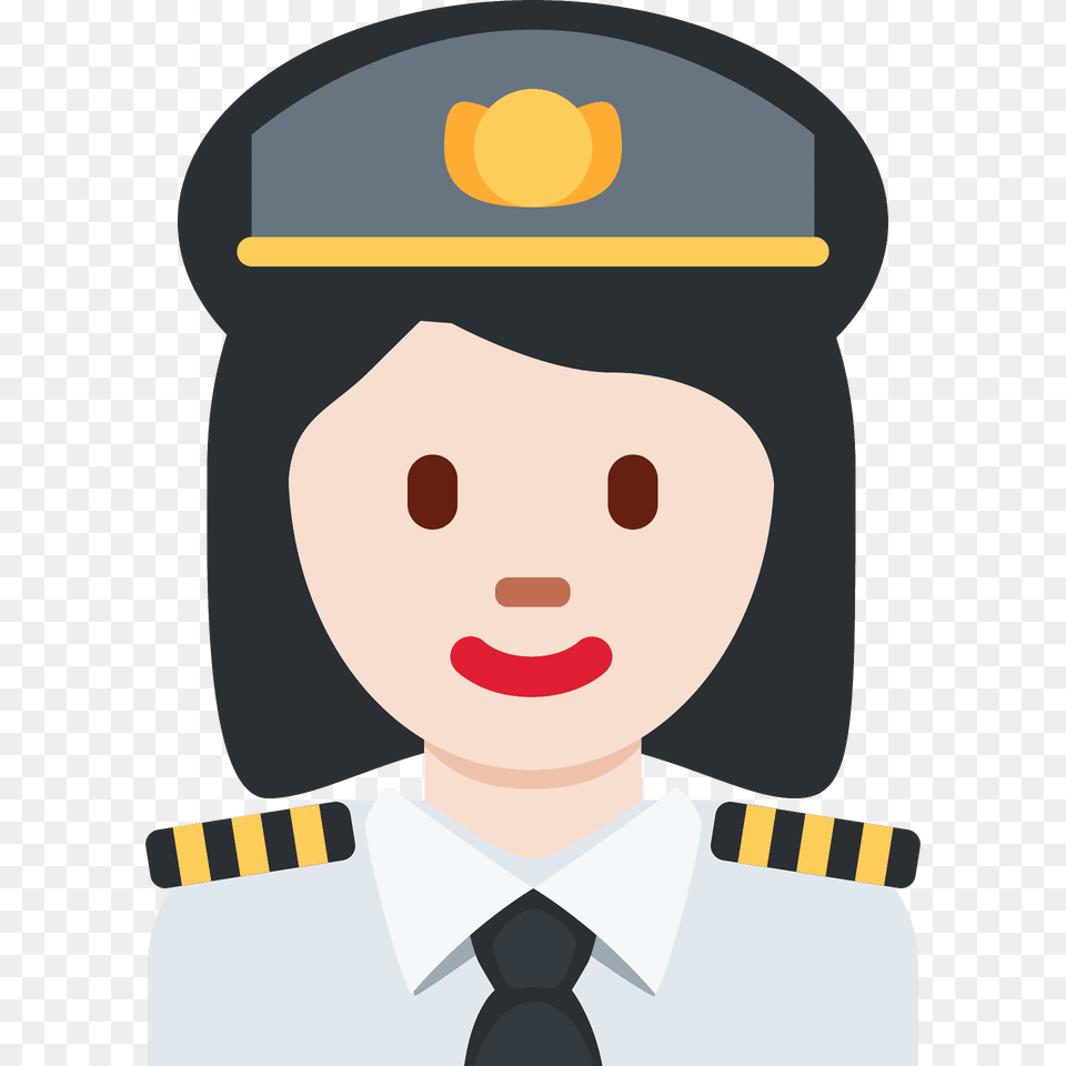 Woman Pilot Emoji Clipart, Officer, Captain, Person, Snowman Free Png Download