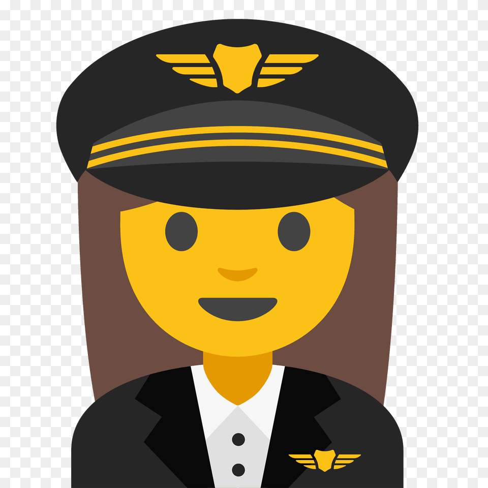 Woman Pilot Emoji Clipart, Captain, Officer, Person, Face Free Transparent Png