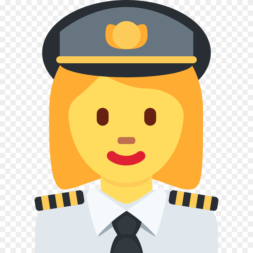 Woman Pilot Emoji Clipart, Captain, Person, Officer, Head Png Image