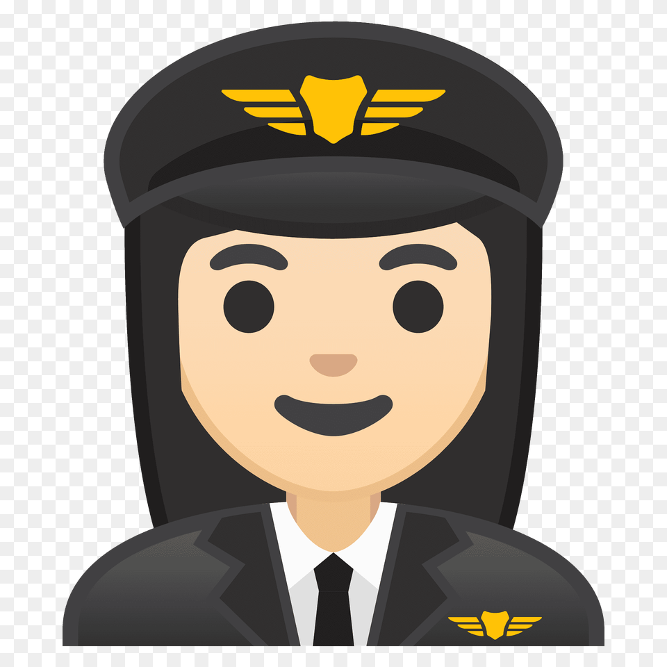 Woman Pilot Emoji Clipart, Person, Captain, Officer, Logo Free Png Download
