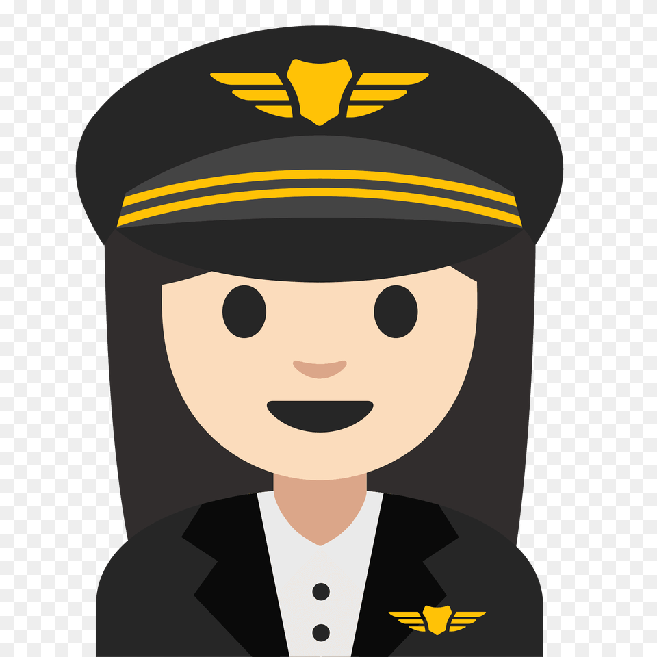 Woman Pilot Emoji Clipart, Captain, Officer, Person, Face Free Png