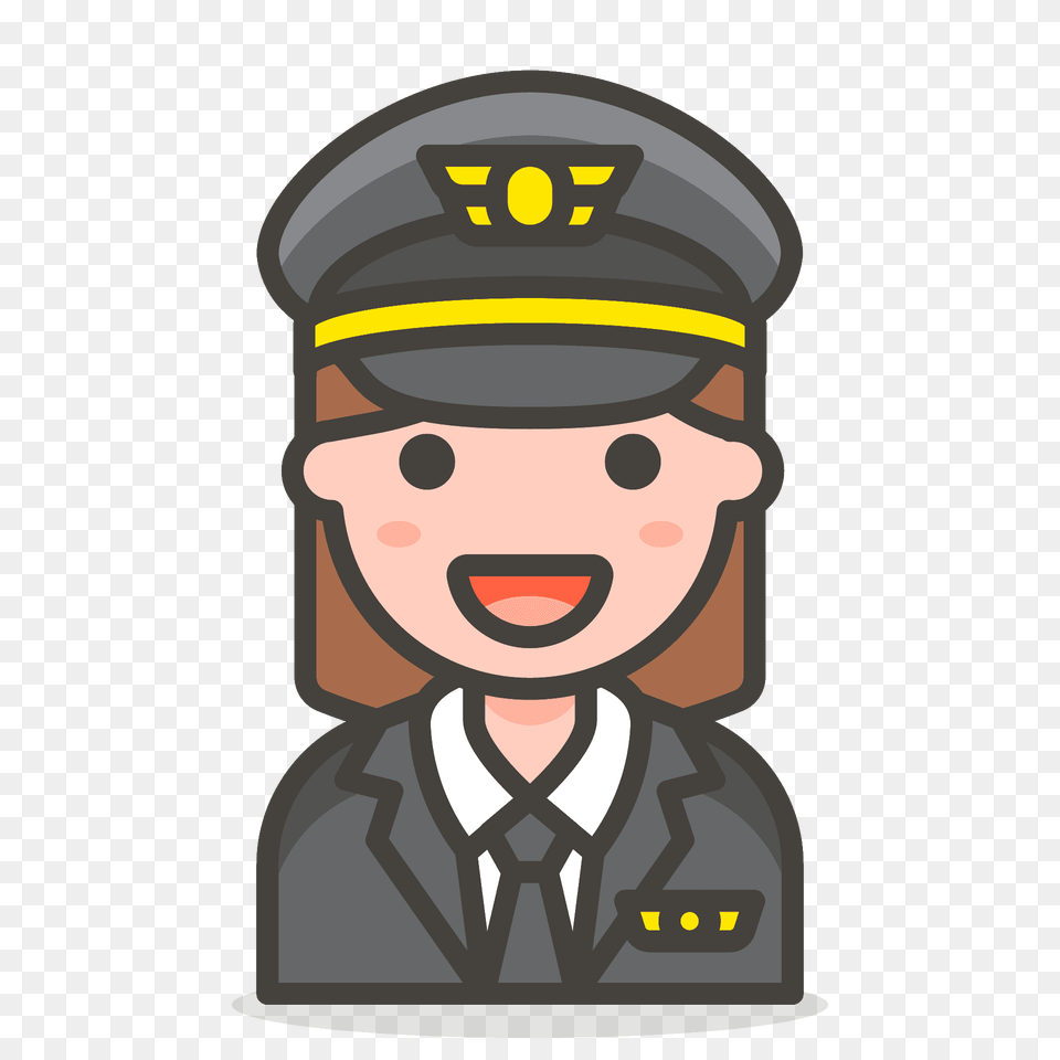 Woman Pilot Emoji Clipart, Captain, Officer, Person, Face Free Png Download