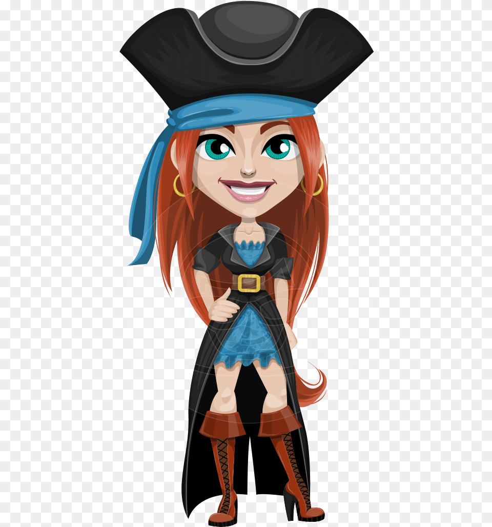 Woman Pirate Cartoon Vector Character Aka Brianna The Female Pirate Cartoon Characters, Book, Comics, Publication, Adult Png Image