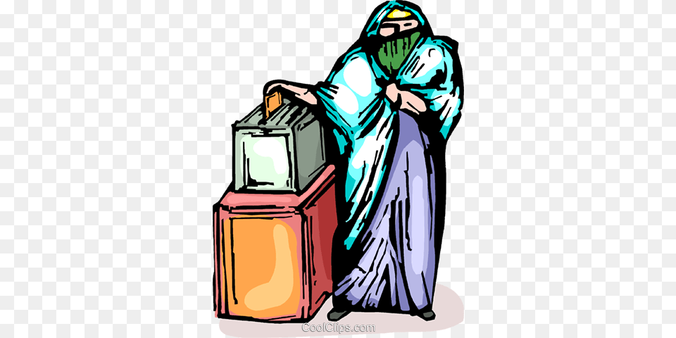 Woman Placing A Vote In A Ballot Box Royalty Vector Clip Art, Hardware, Computer Hardware, Electronics, Fashion Free Png