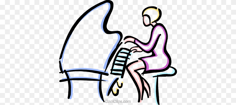 Woman Playing A Piano Royalty Vector Clip Art Pianist, Musical Instrument, Person, Leisure Activities, Music Png