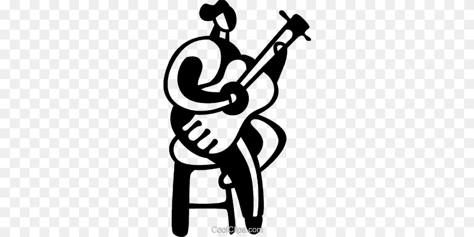 Woman Playing Acoustic Guitar Royalty Vector Clip Art, Musical Instrument, Person, Performer, Musician Free Png Download