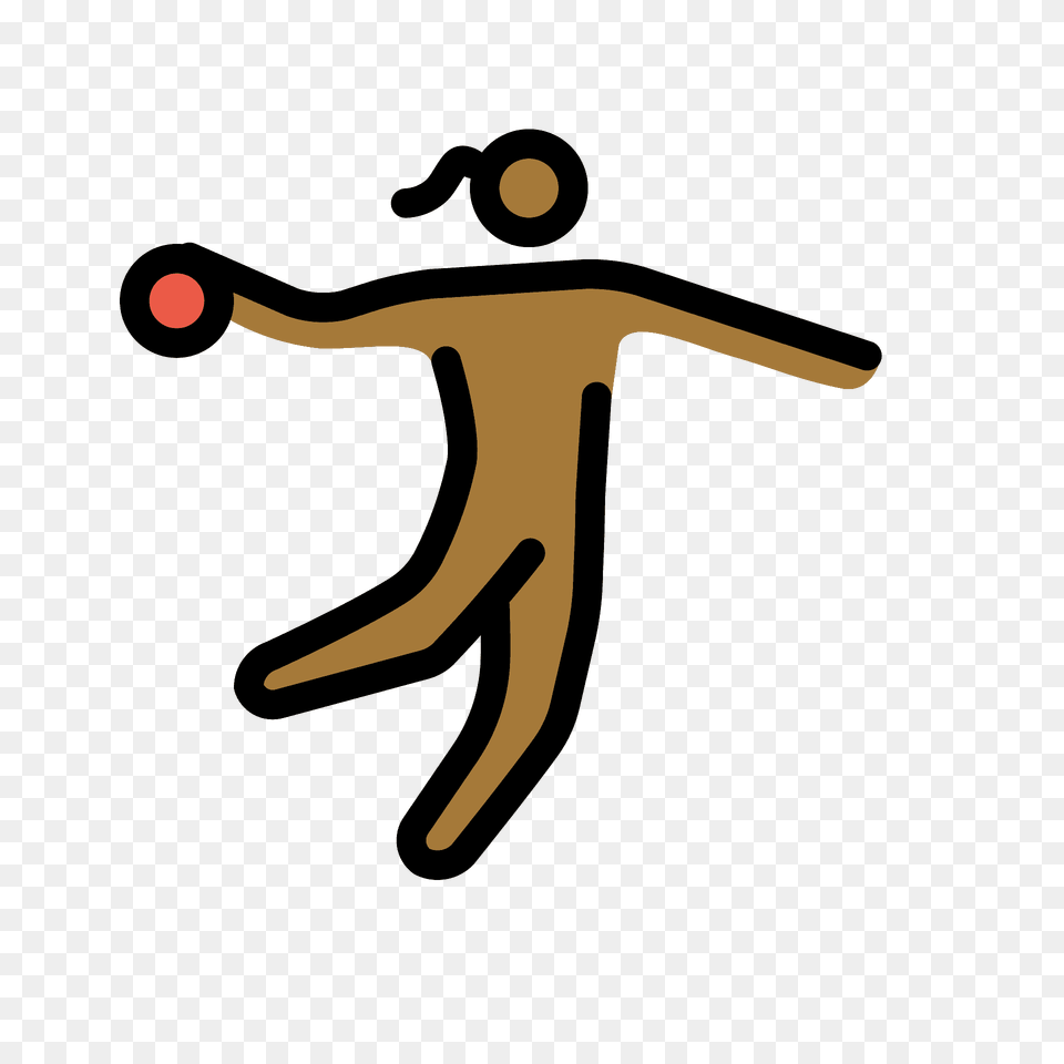 Woman Playing Handball Emoji Clipart, People, Person Free Png