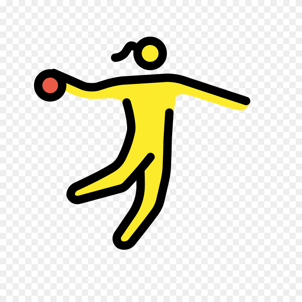 Woman Playing Handball Emoji Clipart Png