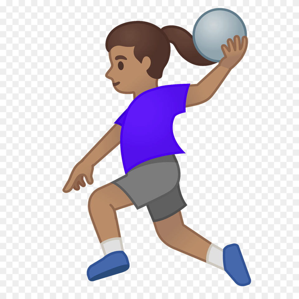 Woman Playing Handball Emoji Clipart, Sphere, Person, Clothing, Shorts Png