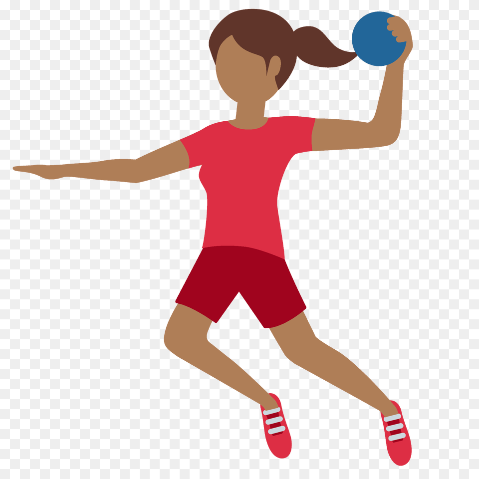 Woman Playing Handball Emoji Clipart, Ball, Sport, Person, Sphere Free Png