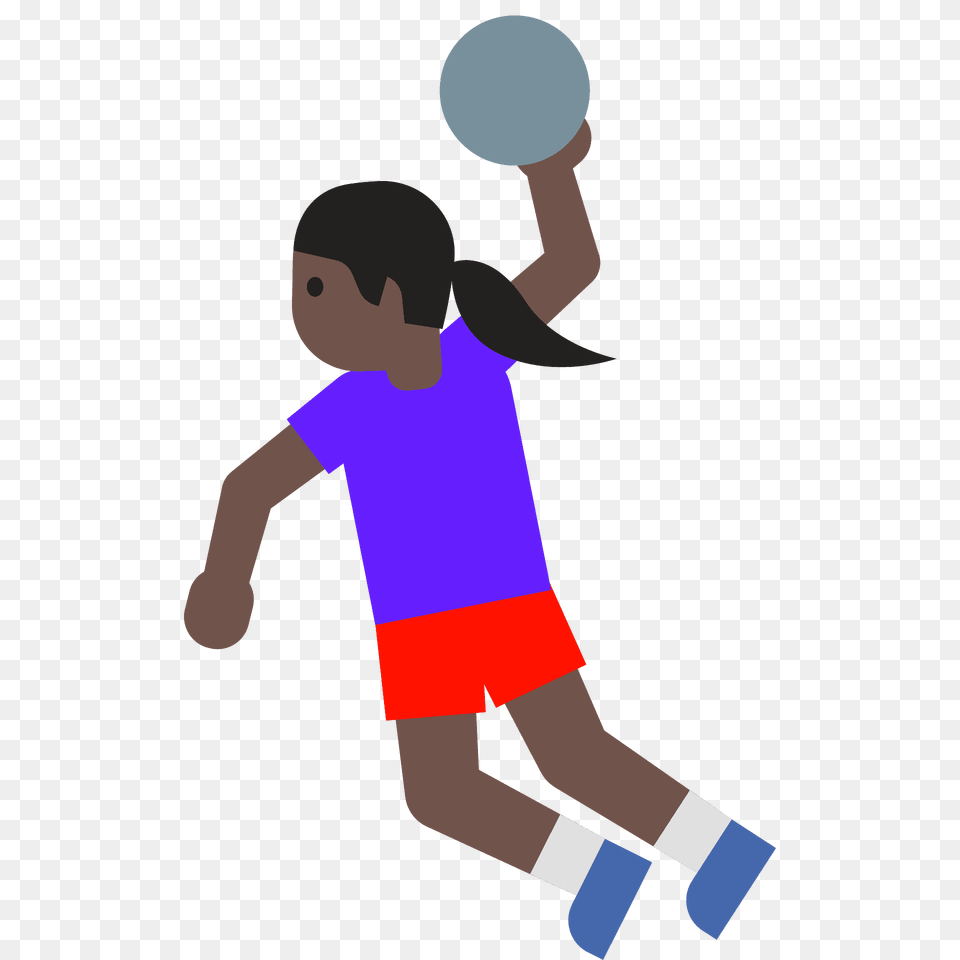Woman Playing Handball Emoji Clipart, Ball, Sphere, Sport, Person Png