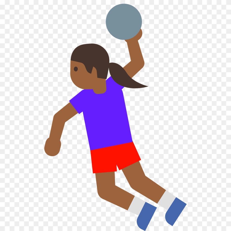 Woman Playing Handball Emoji Clipart, Ball, Sphere, Sport, Child Free Png