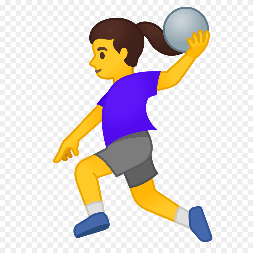 Woman Playing Handball Emoji Clipart, Sphere, Baby, Person, Ball Free Png Download