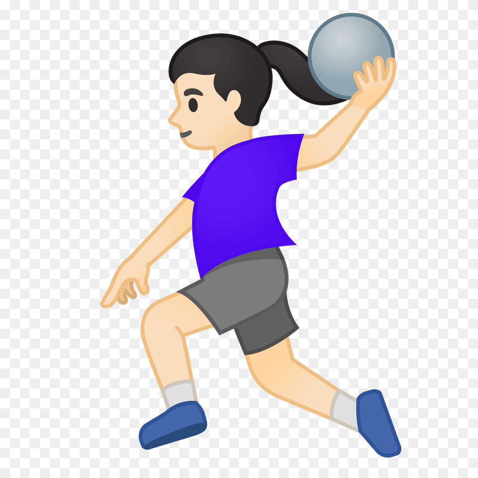 Woman Playing Handball Emoji Clipart, Sphere, Baby, Person, Sport Free Png