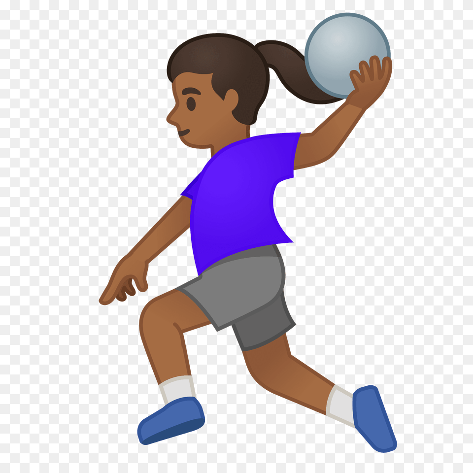 Woman Playing Handball Emoji Clipart, Sphere, Baby, Person, Sport Free Png Download