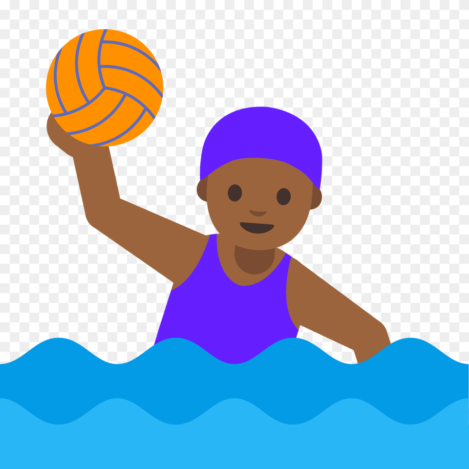 Woman Playing Water Polo Emoji Clipart, Water Sports, Swimming, Sport, Person Png