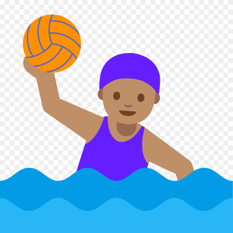 Woman Playing Water Polo Emoji Clipart, Water Sports, Swimming, Sport, Person Free Png