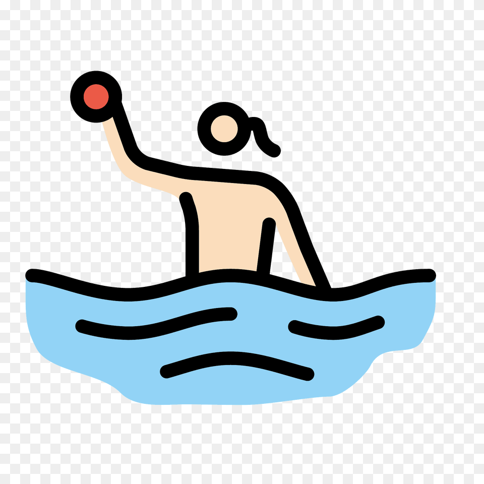 Woman Playing Water Polo Emoji Clipart, Water Sports, Swimming, Sport, Person Free Transparent Png