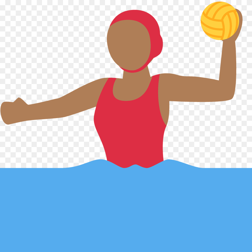 Woman Playing Water Polo Emoji Clipart, Cap, Clothing, Hat, Sphere Png
