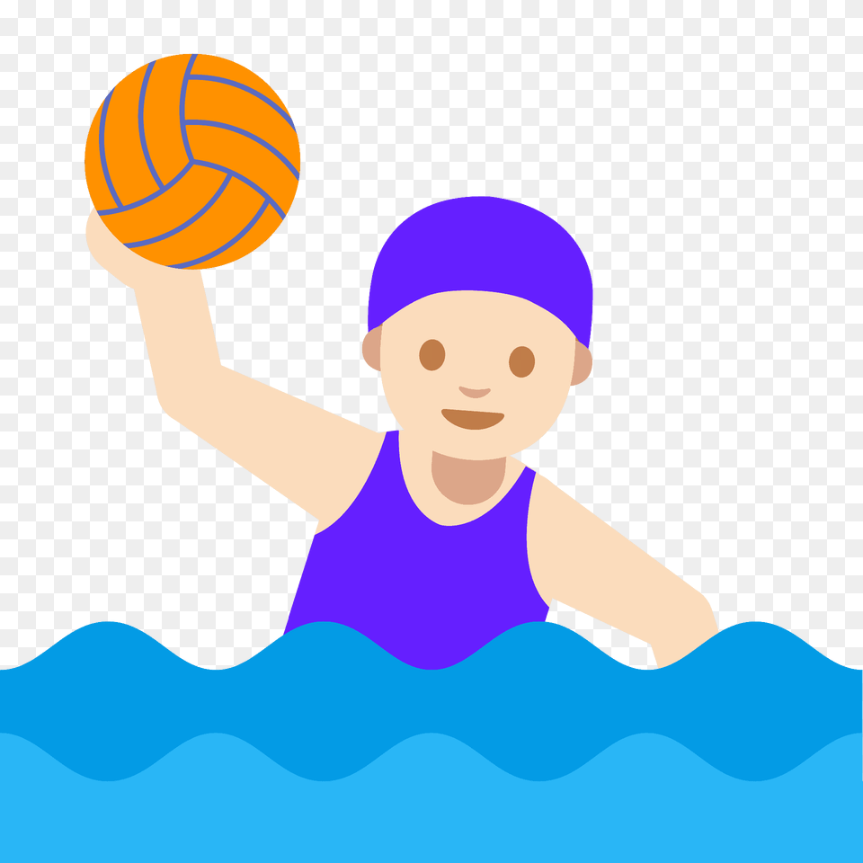 Woman Playing Water Polo Emoji Clipart, Hat, Cap, Clothing, Volleyball Png Image