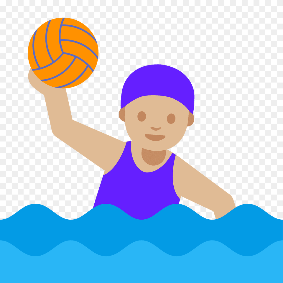 Woman Playing Water Polo Emoji Clipart, Hat, Cap, Clothing, Bathing Cap Free Transparent Png