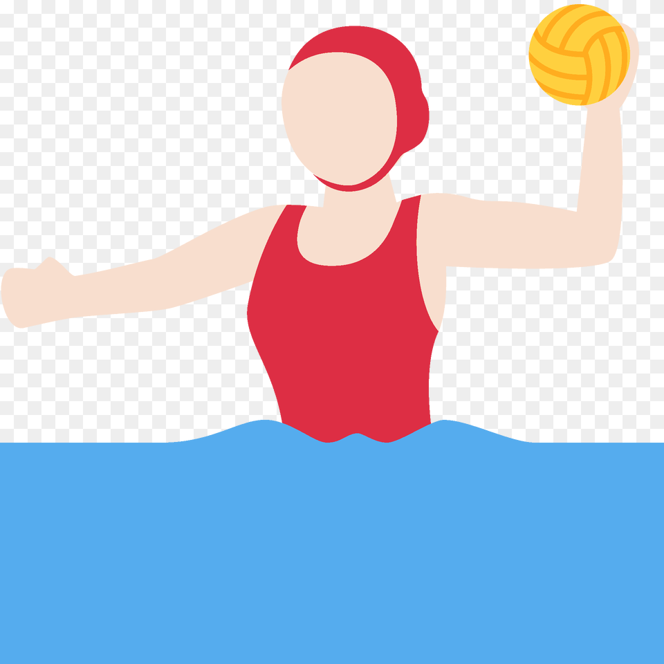 Woman Playing Water Polo Emoji Clipart, Cap, Clothing, Hat, Swimwear Png Image