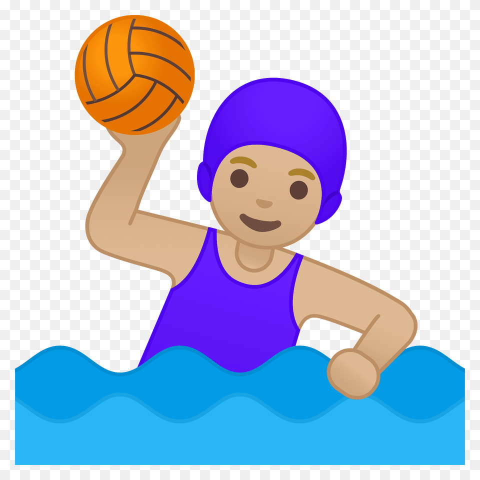 Woman Playing Water Polo Emoji Clipart, Clothing, Cap, Hat, Bathing Cap Free Png