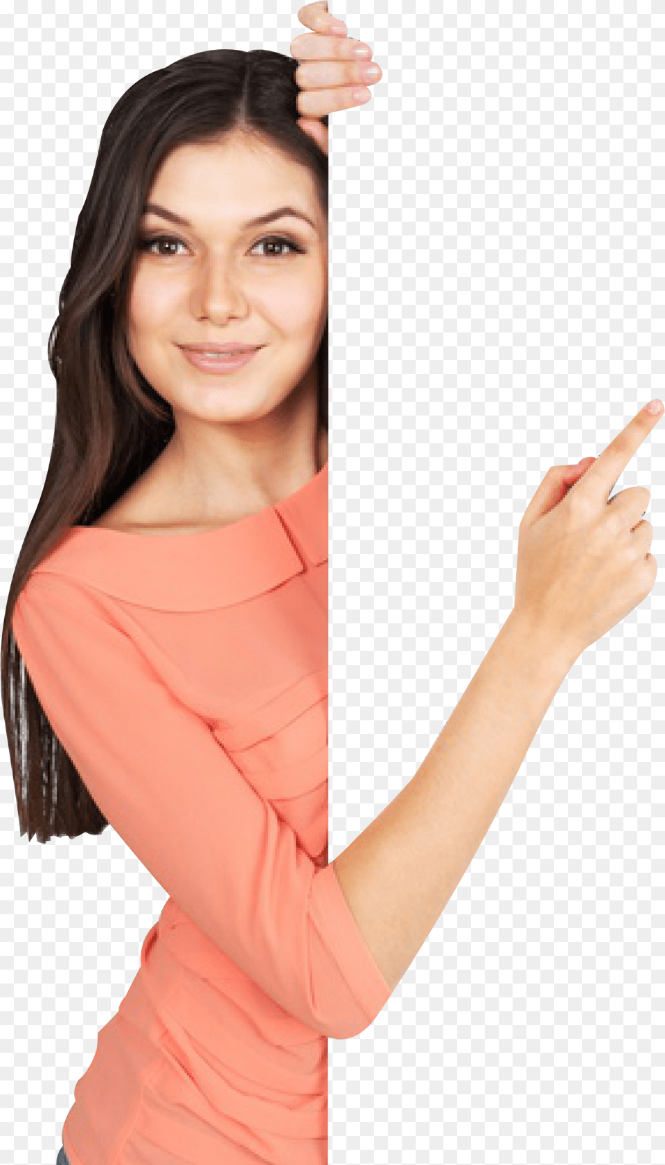 Woman Pointing Finger Download, Head, Hand, Face, Body Part Free Transparent Png