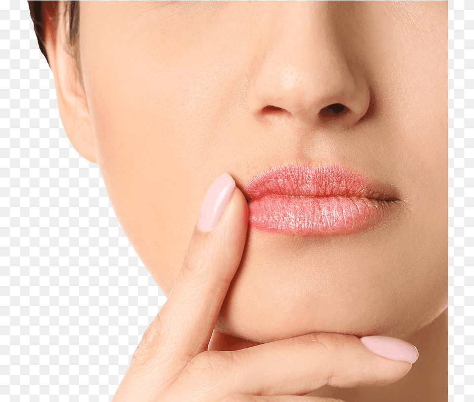 Woman Pointing To Mouth Lip Gloss, Skin, Person, Cosmetics, Lipstick Png Image