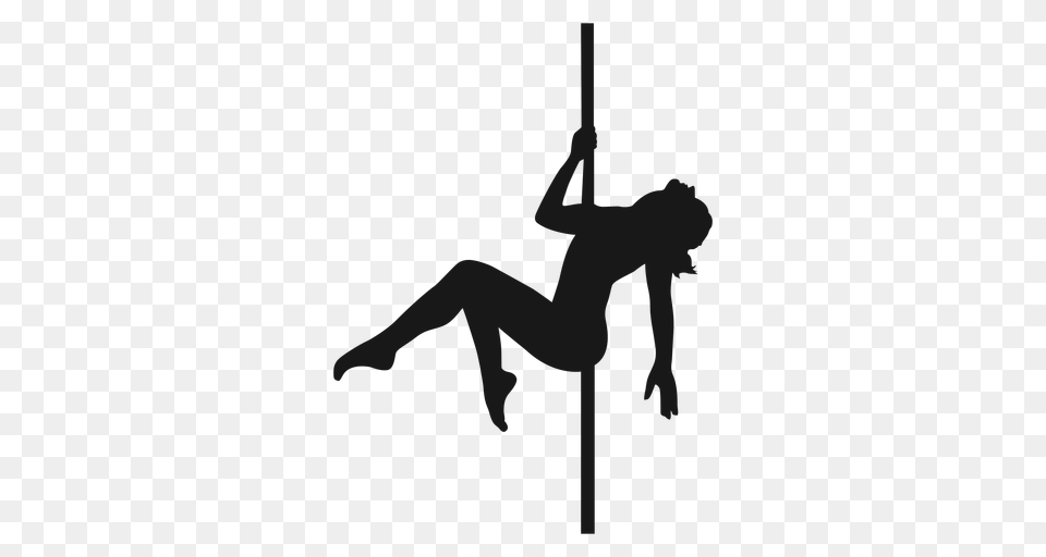 Woman Pole Dancing Silhouette Pole Dance, Person, Acrobatic, Pole Vault, Sport Png Image