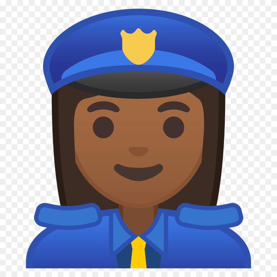 Woman Police Officer Medium Dark Skin Tone Icon Noto Emoji, Captain, People, Person, Baby Png