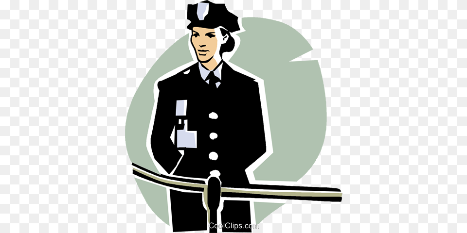 Woman Police Officer Royalty Vector Clip Art Illustration, Adult, Clothing, Coat, Person Free Png Download