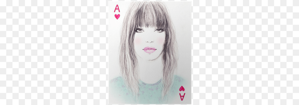 Woman Portrait Poster, Adult, Art, Drawing, Female Free Png Download