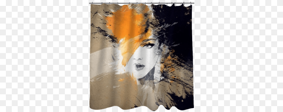 Woman Portrait Promo Tableau Esquisse Colorful Woman 80 X 80 Declikdeco, Art, Painting, Modern Art, Adult Free Png Download