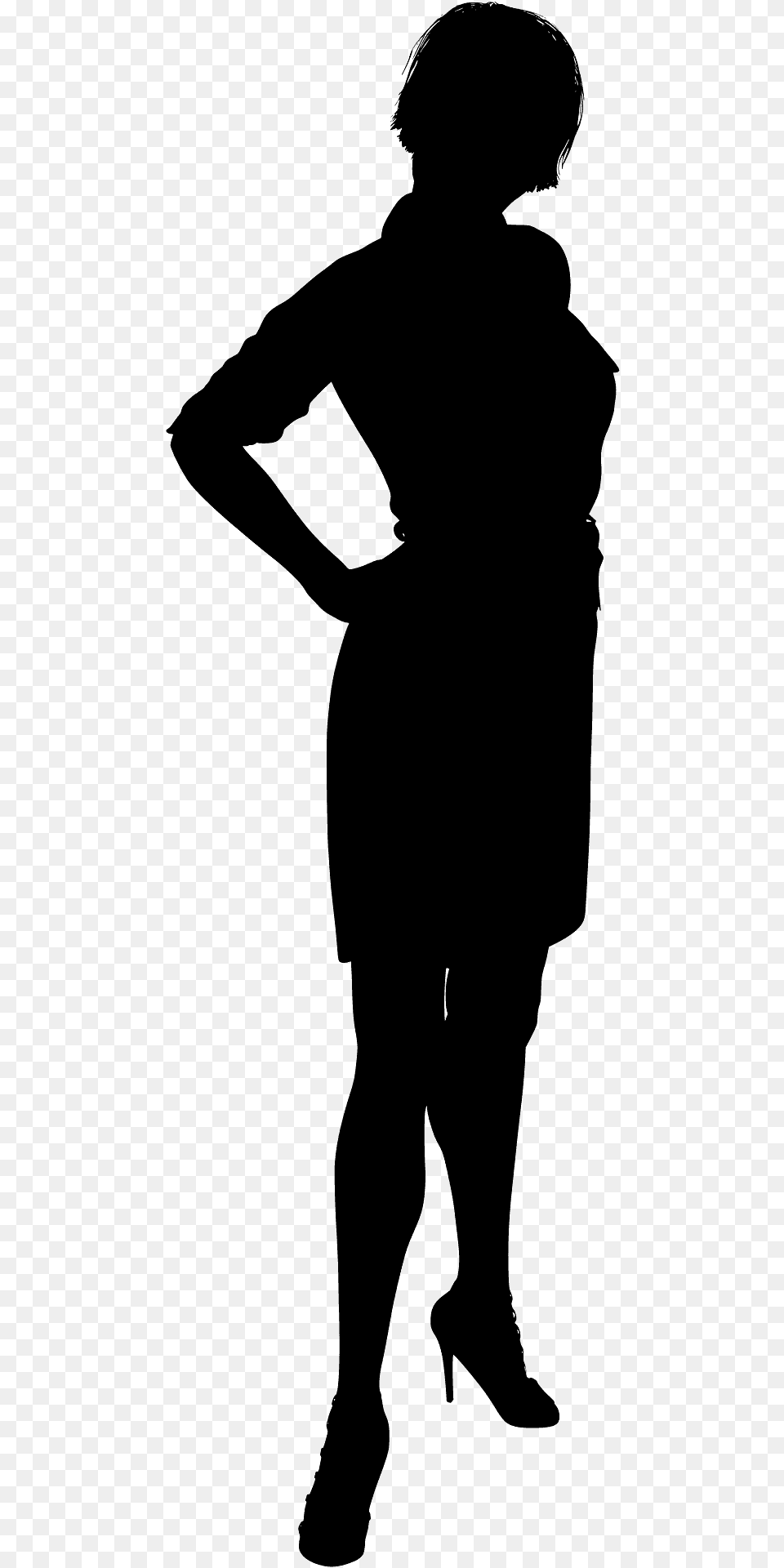 Woman Posing Silhouette, Person, Man, Male, Adult Free Png