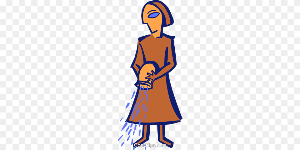 Woman Pouring Water Royalty Vector Clip Art Illustration, Adult, Person, Female, Cleaning Free Png