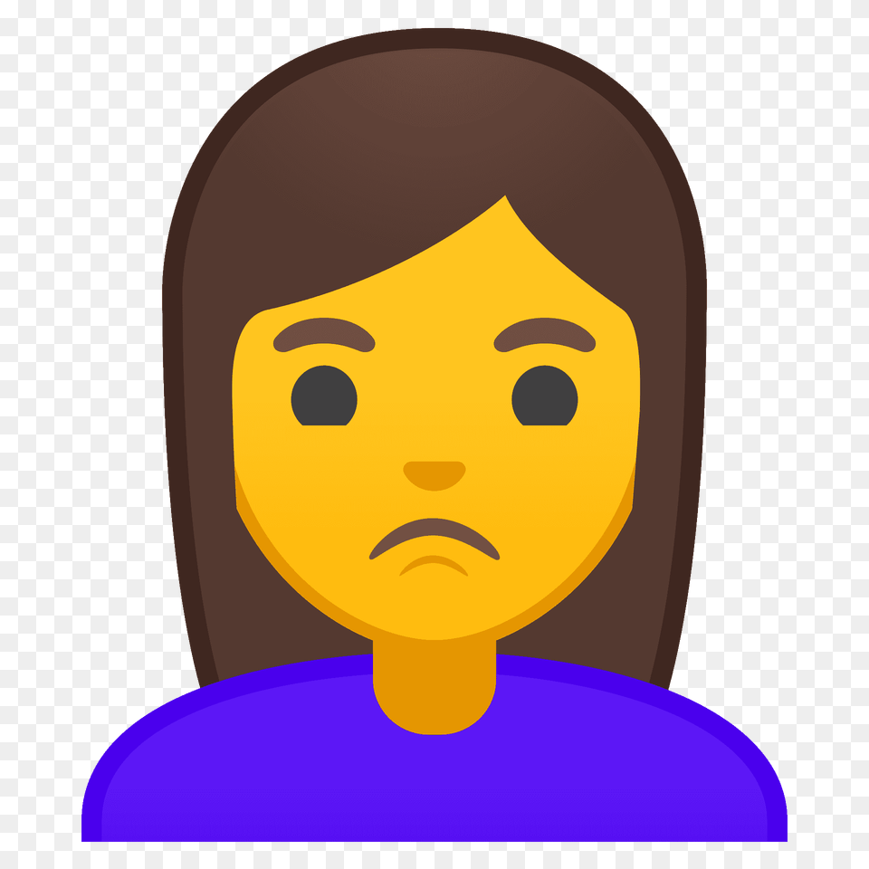 Woman Pouting Emoji Clipart, Face, Head, Person, Photography Png Image
