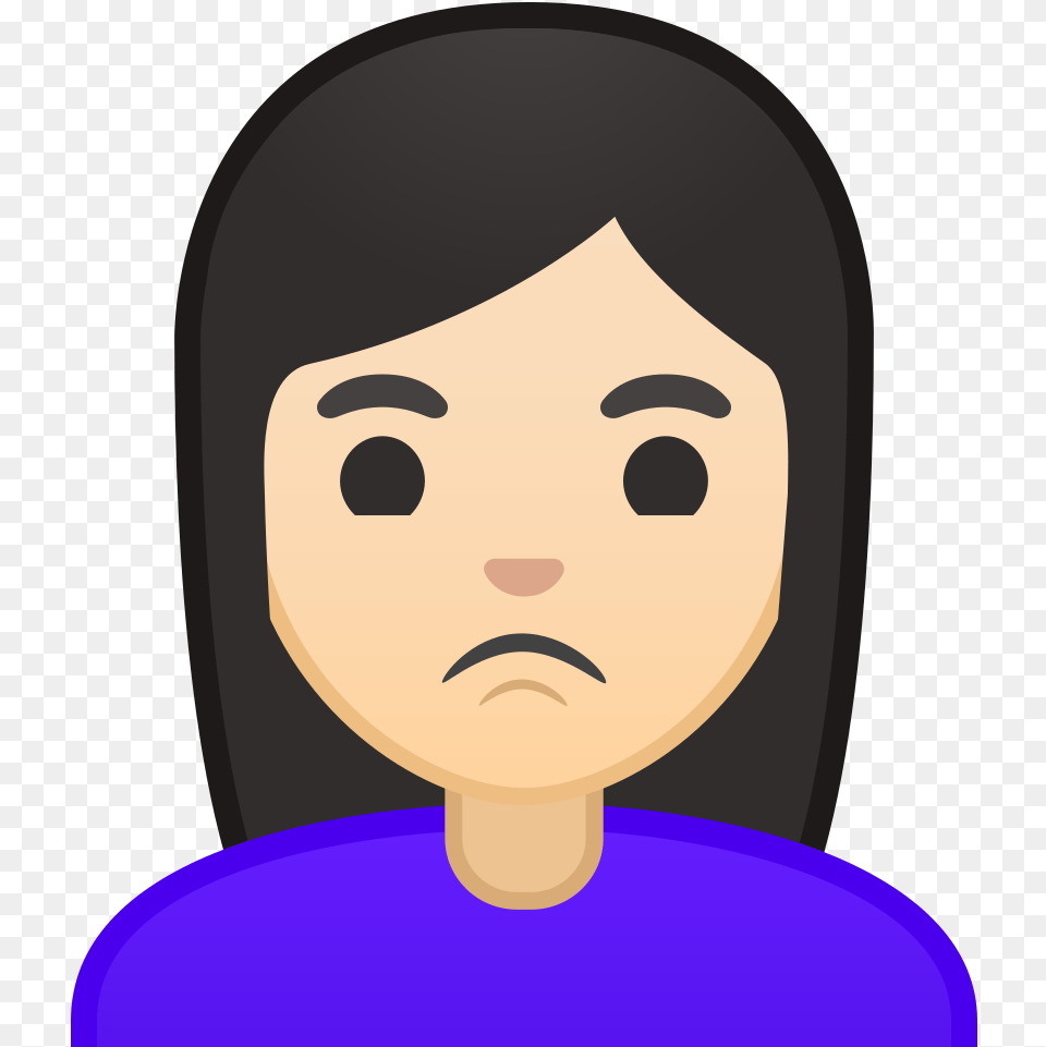 Woman Pouting Light Skin Tone Icon Noto Emoji People Ginger Emoji, Face, Head, Person, Photography Png