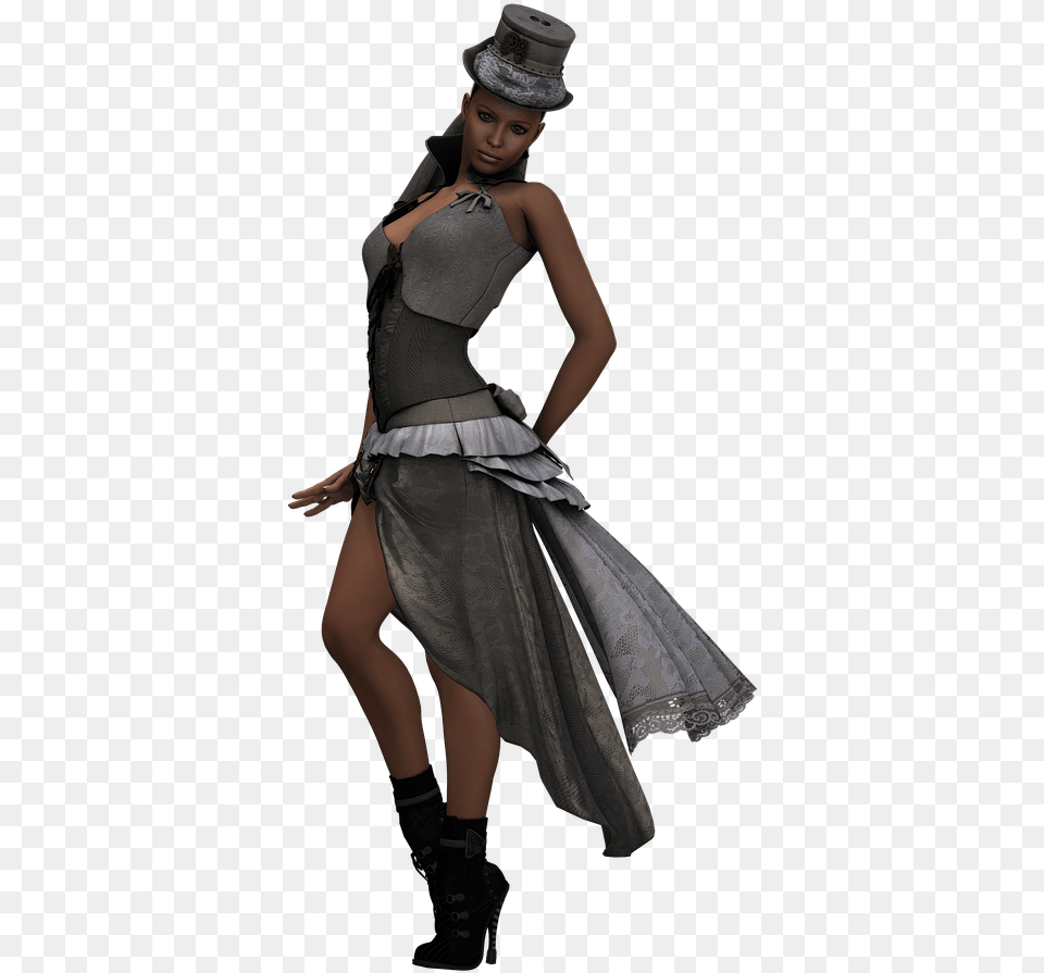 Woman Pretty Fantasy Steampunk Transparent Image Steampunk, Clothing, Dress, Evening Dress, Fashion Free Png