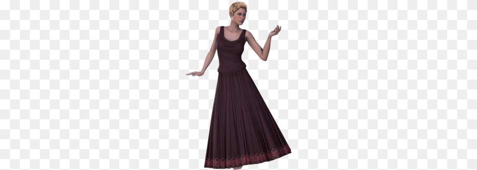 Woman Pretty Isolated Friendly Young Woman Gown, Clothing, Dress, Evening Dress, Fashion Png Image