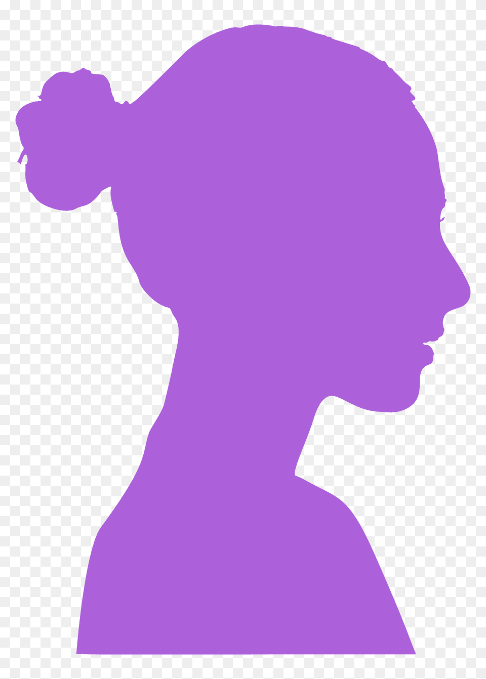 Woman Profile Silhouette, Body Part, Face, Head, Neck Png
