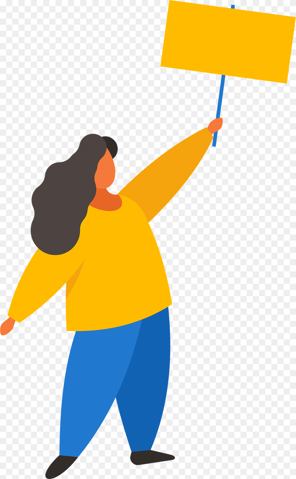 Woman Raises Banner Clipart, Cleaning, Person, People Png Image